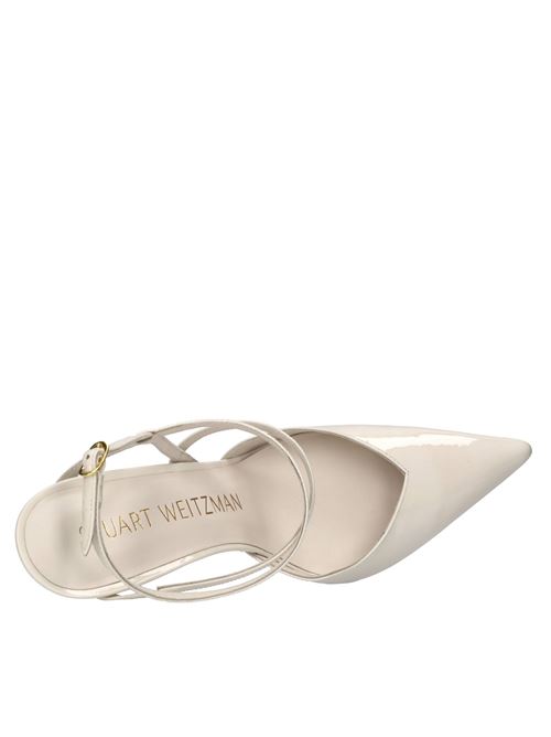 Décolleté slingback in vernice STUART WEITZMAN | STRAPEZE 100 4507314148SEASHELL